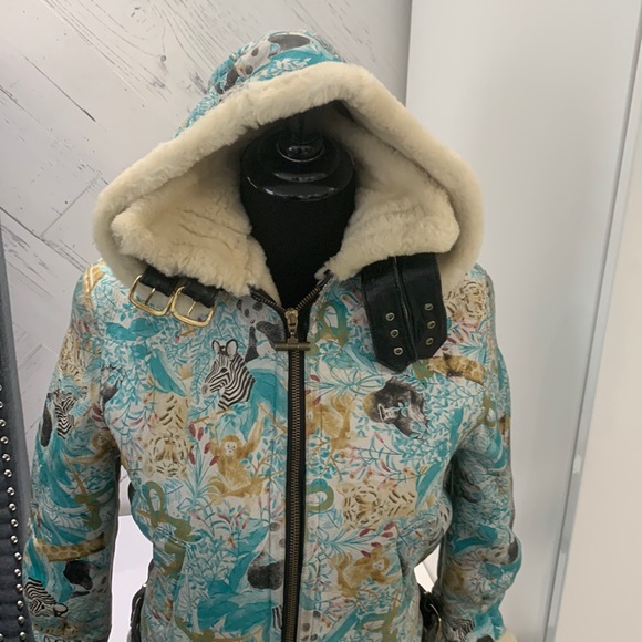 πHPπ Vintage Rare Penguin Shearling Leather Jacket/Coat size M - Picture 3 of 17